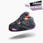 Chausson Sneakers Jordan Noir Mauve : Style et Confort Réunis