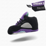 Chausson Sneakers Air Jordan 5 Mauve : L'Élégance de l'Iconique Raging Bull