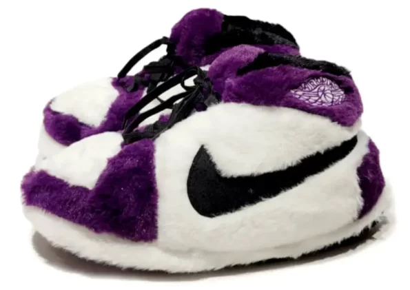 chausson sneakers violet blanc noir