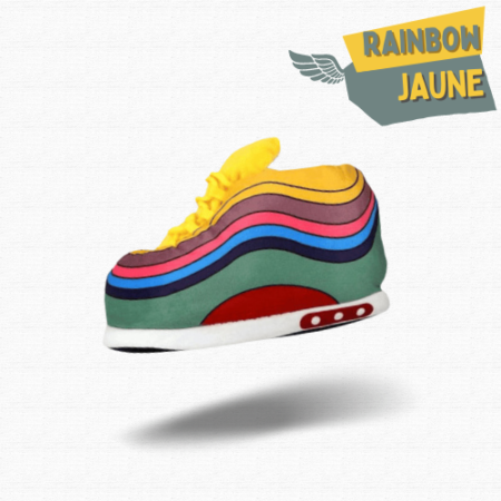 Chausson Sneakers Nike Air Max Rainbow Jaune : Éclat de Couleur et Confort Absolu