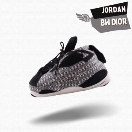 Chausson Sneakers Jordan AJ 4 Black White Dior : Fusion de Style et de Prestige