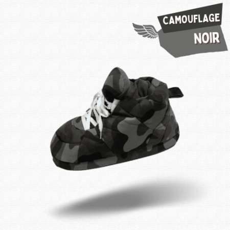 Chausson Sneakers Baskets Camouflage Noir