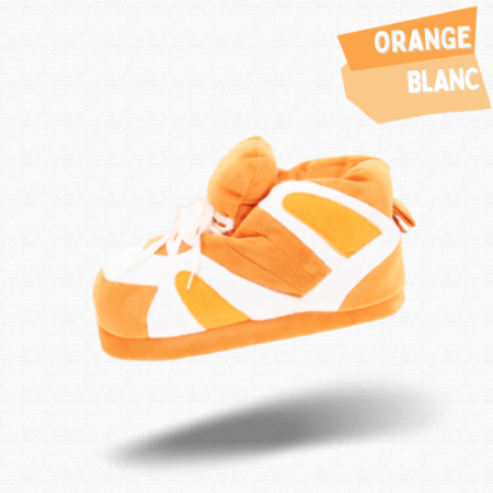 Chausson Sneakers Baskets Orange & Blanc : La Fusion Parfaite de Style et de Confort
